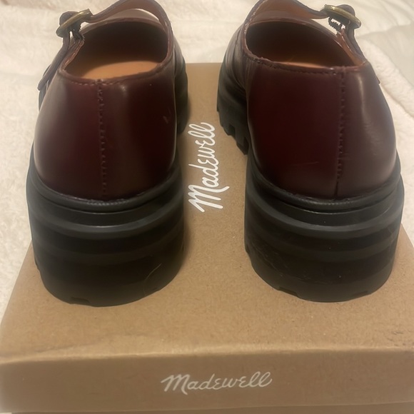 Madewell Freya Platform Chunky Lugsole Mary Janes in Dark Cabernet - Picture 7 of 11